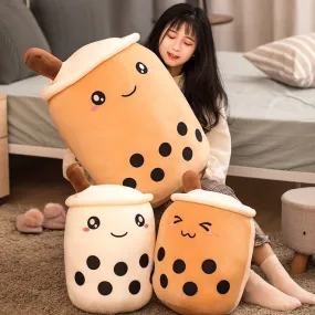 Kawaii Bubble Tea Plush Pillow