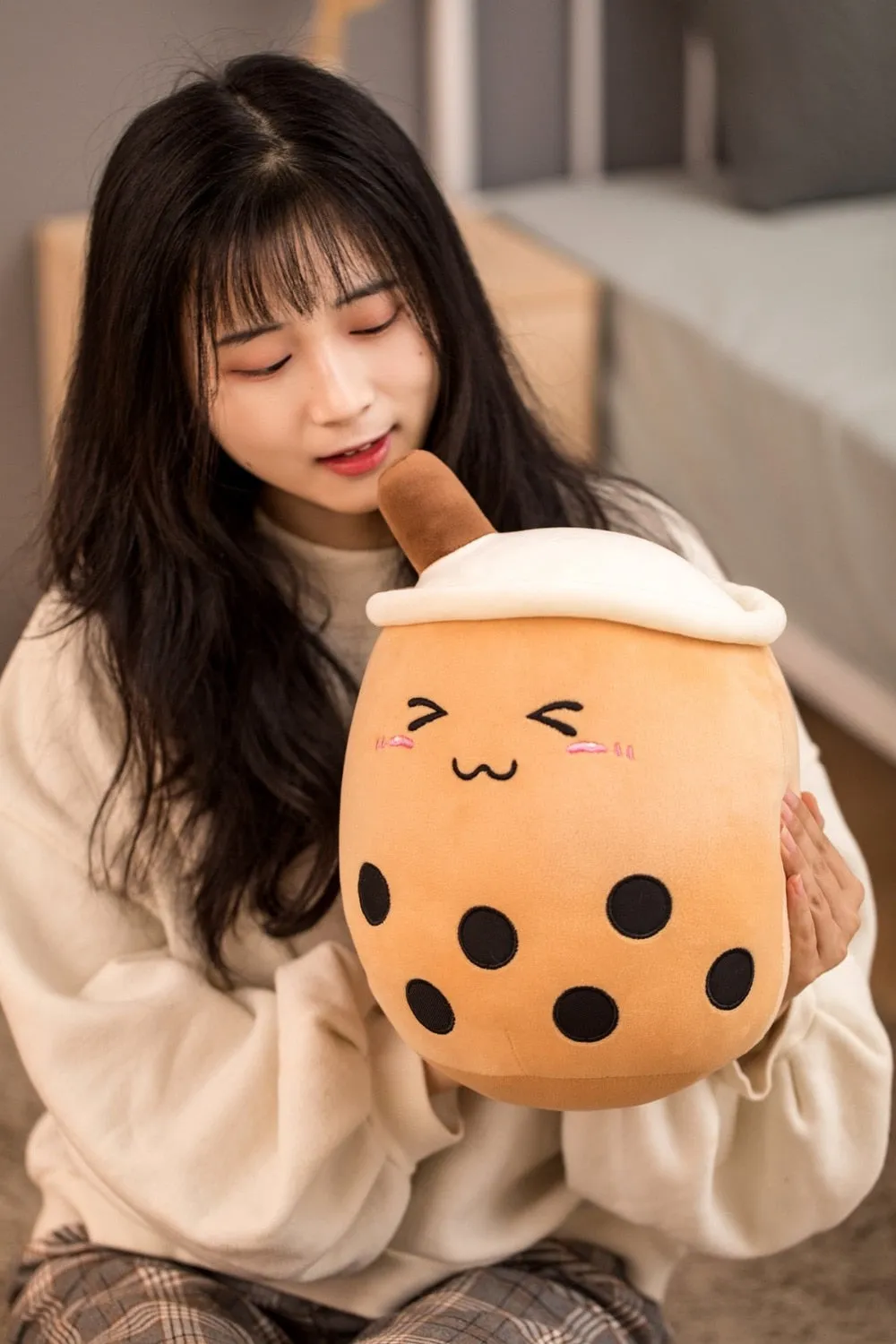 Kawaii Bubble Tea Plush Pillow