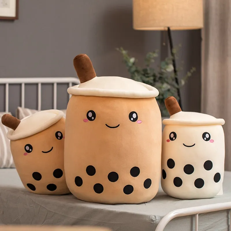 Kawaii Bubble Tea Plush Pillow