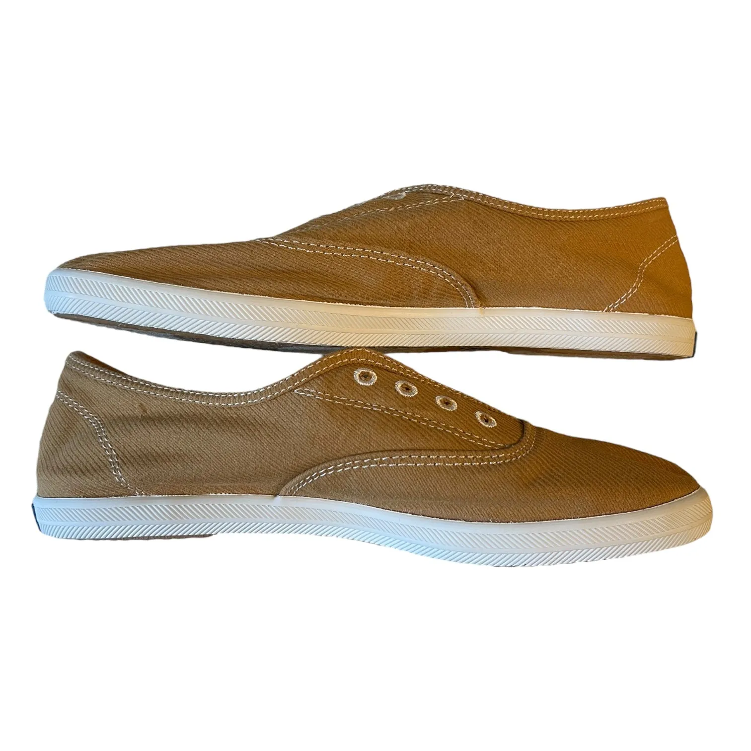 Keds Chillax Canvas Laceless Tan Slip On Softerra Sneakers Size 7.5