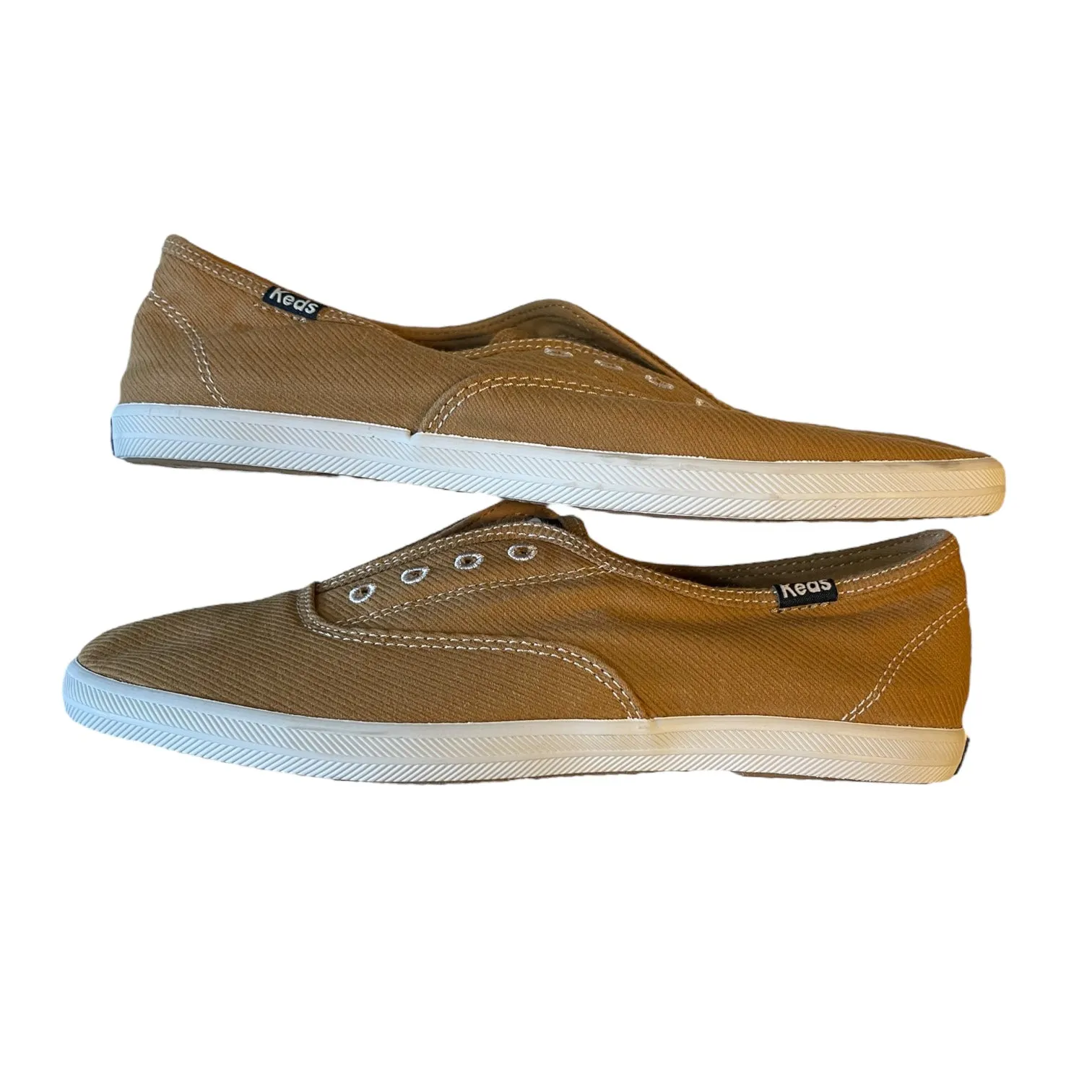 Keds Chillax Canvas Laceless Tan Slip On Softerra Sneakers Size 7.5