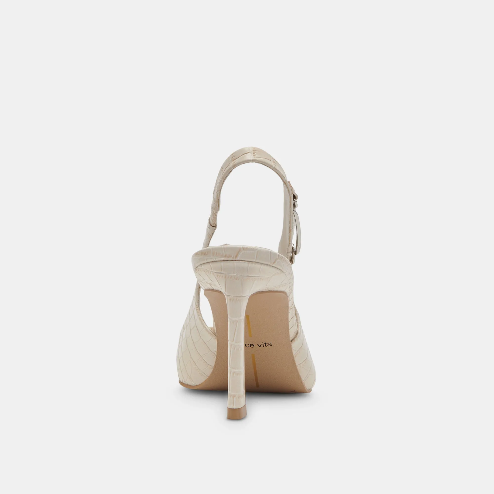 KRISTA HEELS SAND EMBOSSED LEATHER