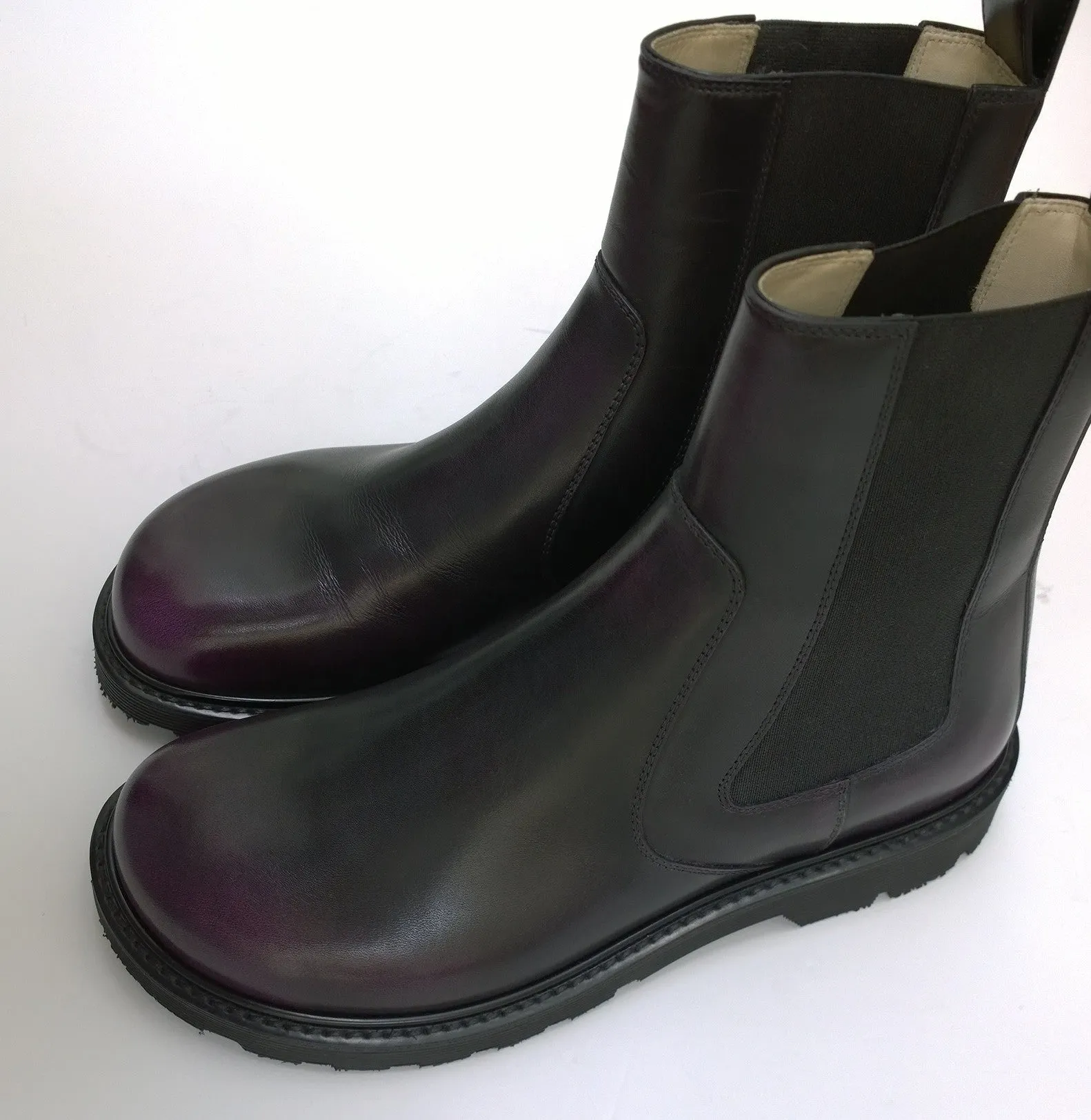 Loewe Blaze Chelsea Boots in Purple Leather