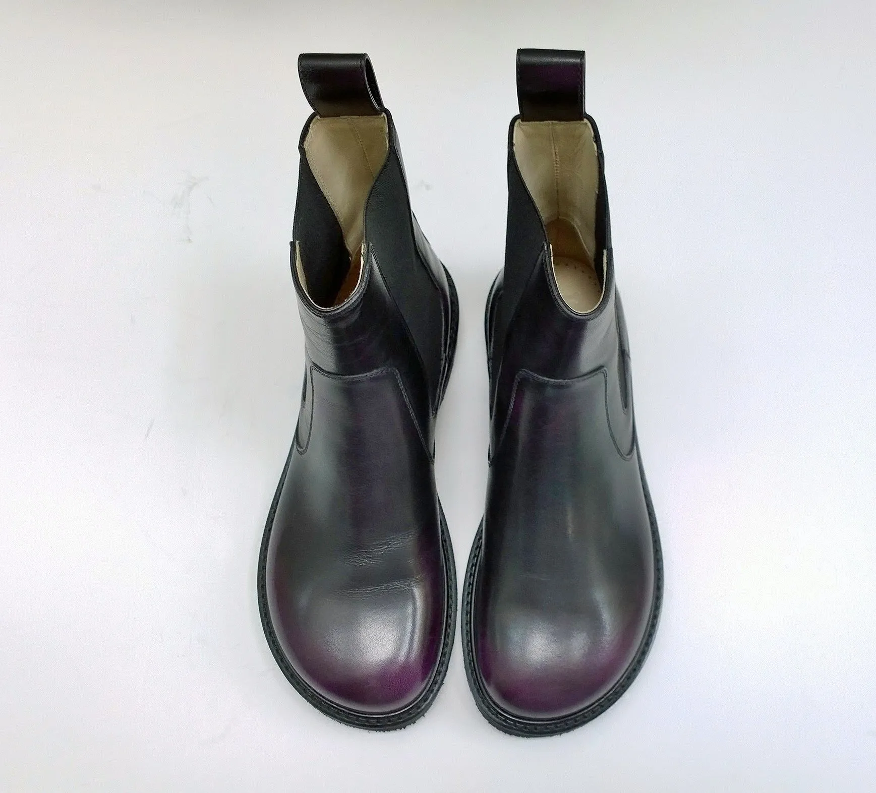 Loewe Blaze Chelsea Boots in Purple Leather