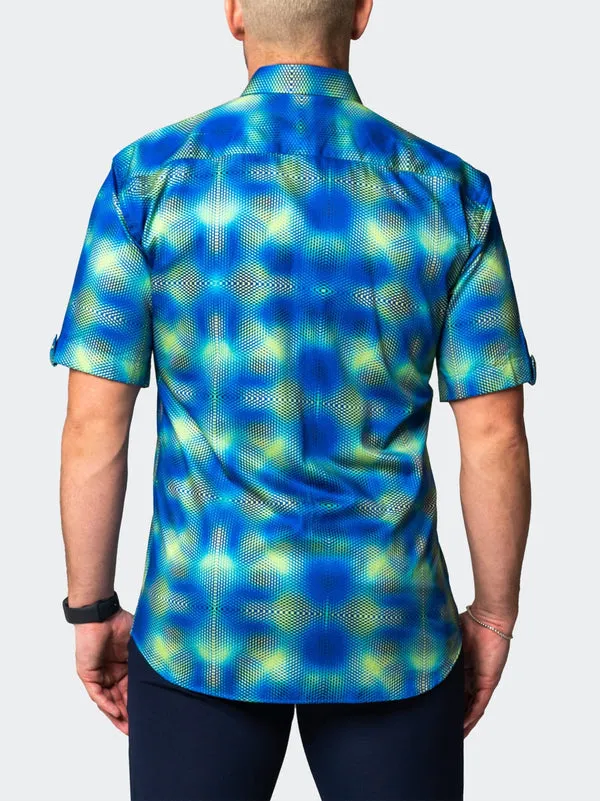 Maceoo Stretch Short-Sleeve Shirt | Galileo Fuzzy Blue