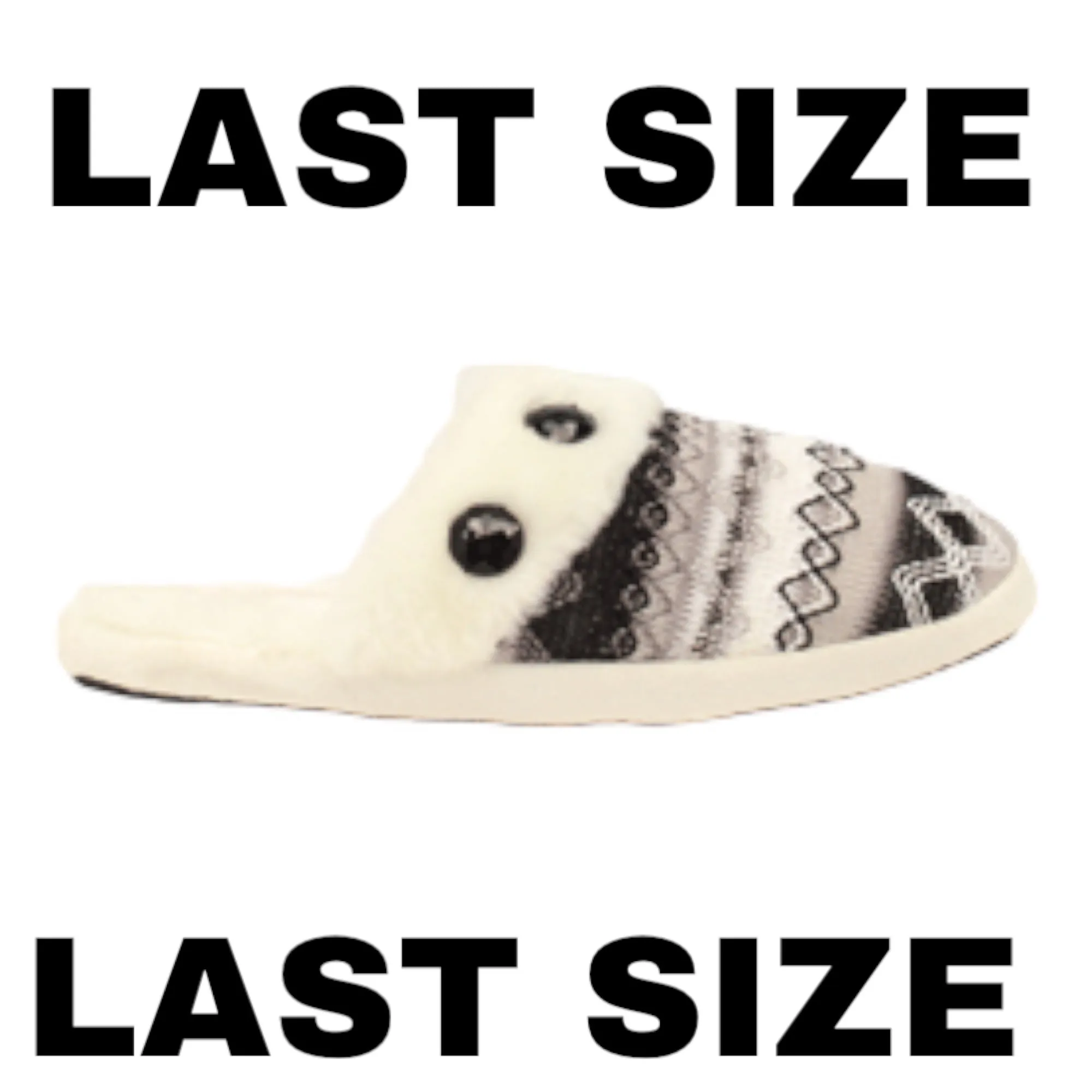 M&F 5717862 Blazin Roxx Black and White Fur Mollie Ladies Slide Slippers