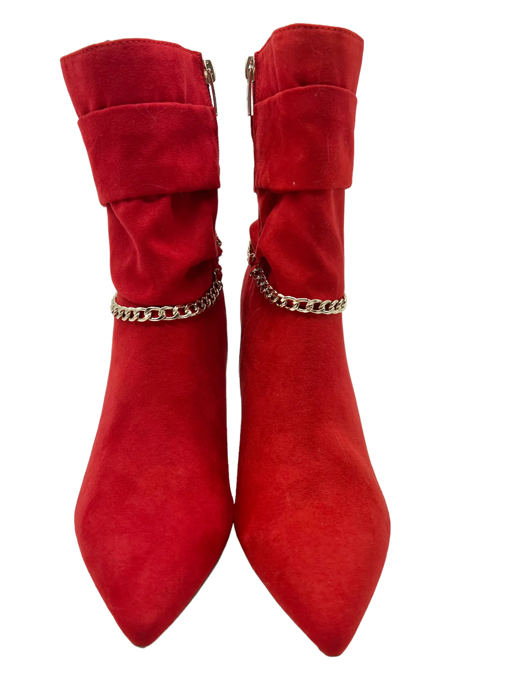 Marc Fisher Red Chain Size 8.5 Boots