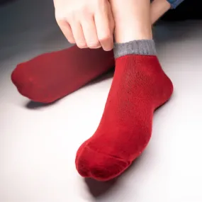 Maroon Anti-Slip Gripper Socks