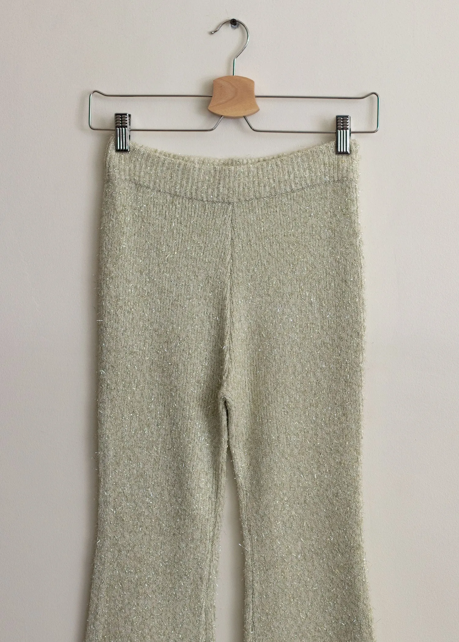 Mint Fuzzy Knit Bootcut Pants