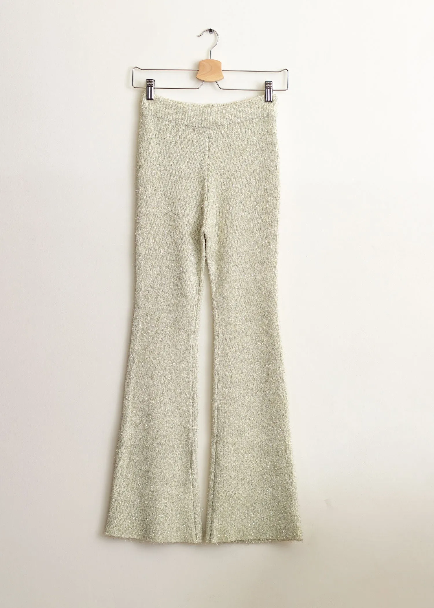 Mint Fuzzy Knit Bootcut Pants