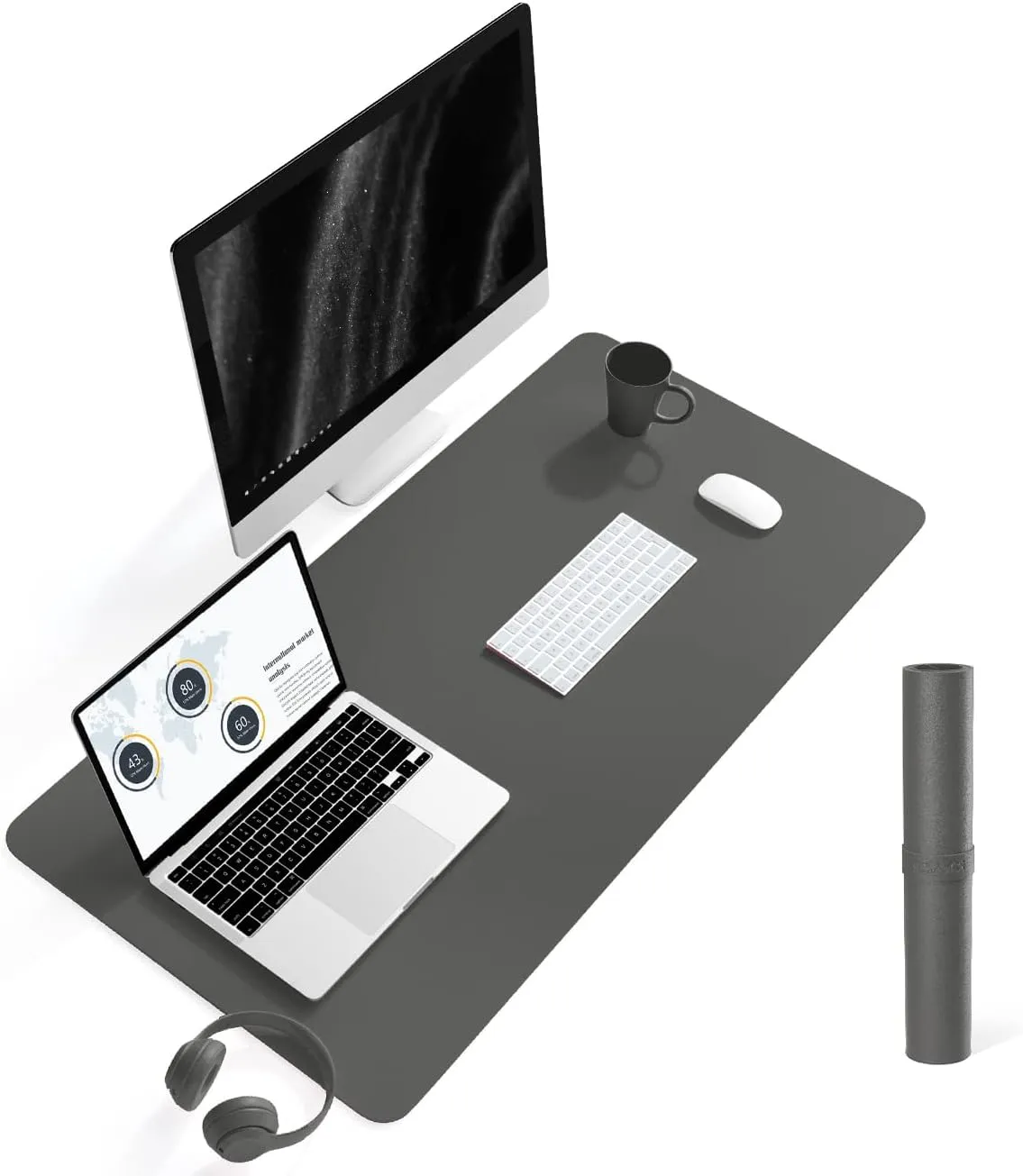 Non-Slip Desk Pad, Waterproof PVC Leather Desk Table Protector