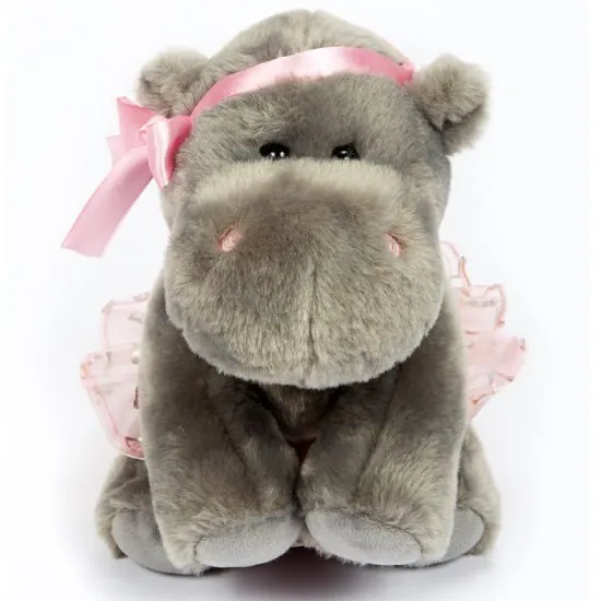 Plush Hippo Ballerina with Tutu