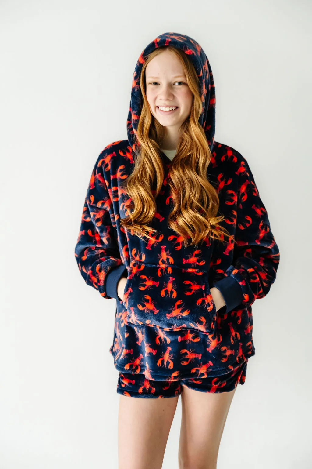 Plush Oversized Hoody - Lobster