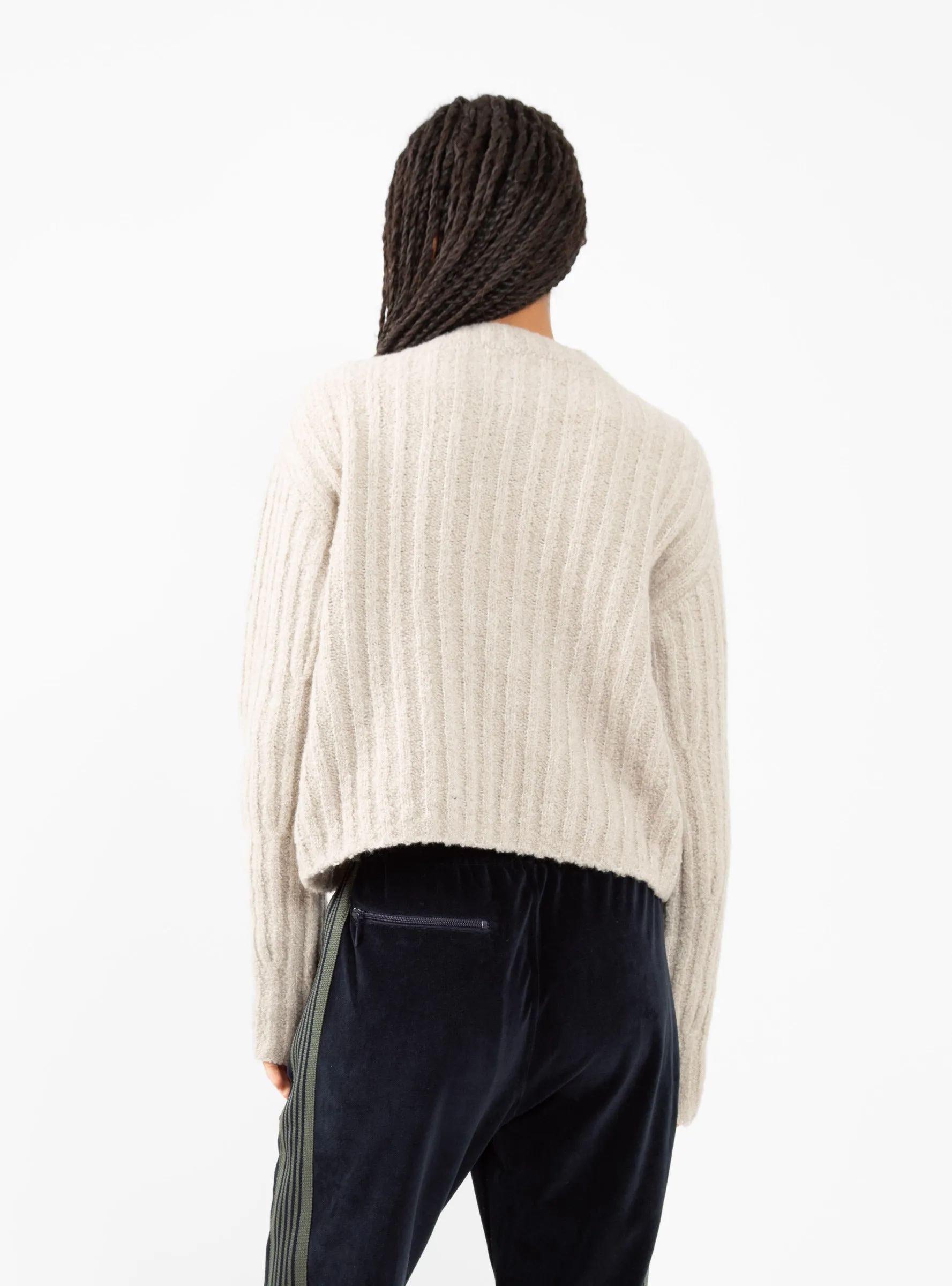 Plush Rib Crewneck Cream