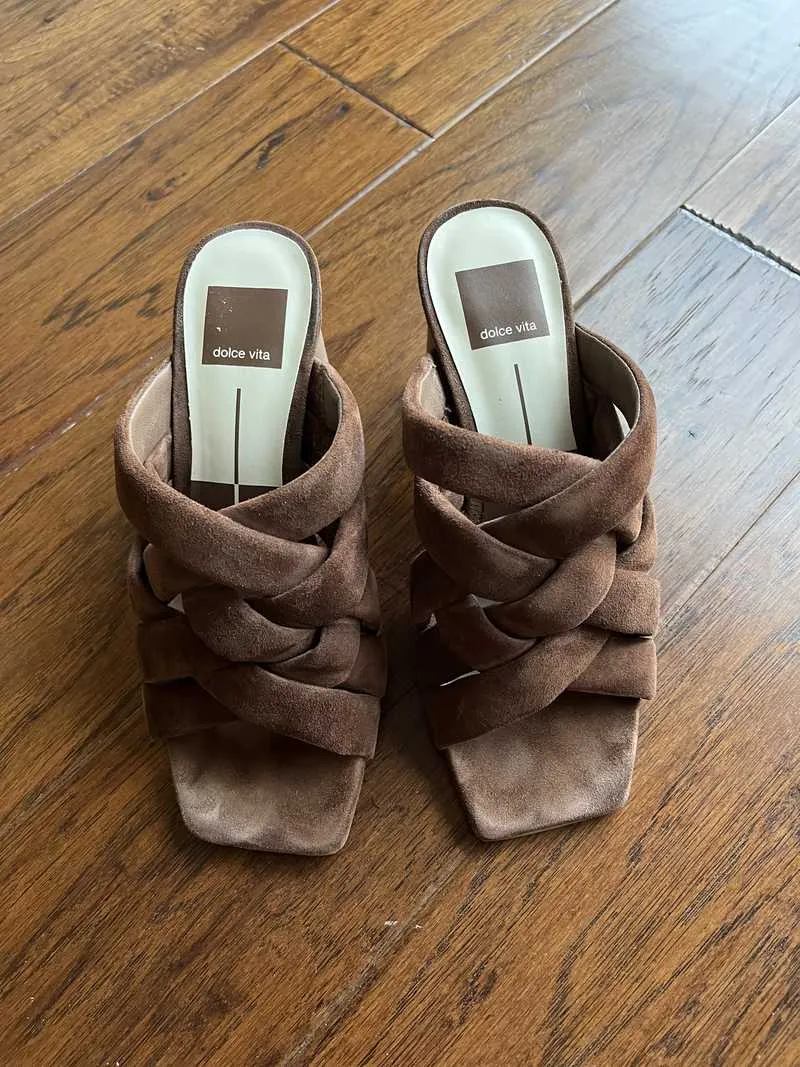 POIRA HEELS ESPRESSO SUEDE re:vita