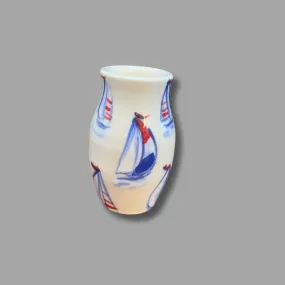 Sailboat Small Tall Vase