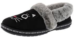 Skechers Bobs Women's Too Cozy- Meow Pajamas Memory Foam Slippers