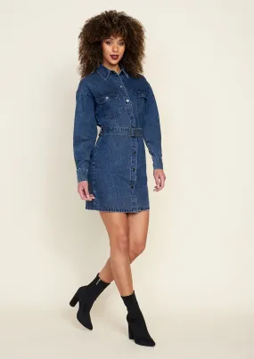 Tall Nylah Denim Shirt Dress