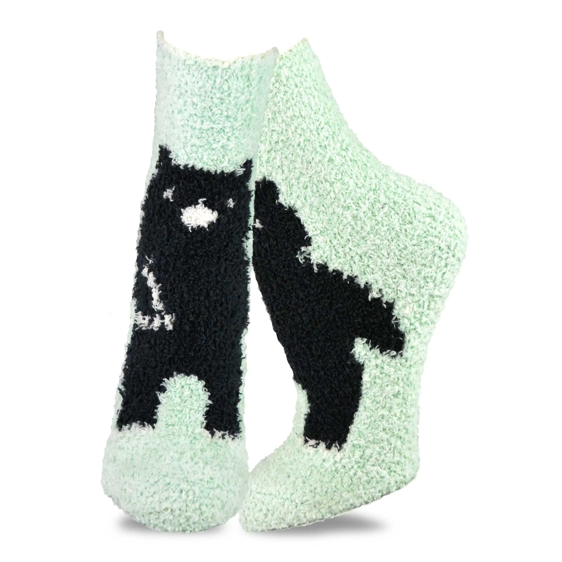 TeeHee Socks Women's Fuzzy Polyester Crew Animal 5-Pack (12014)