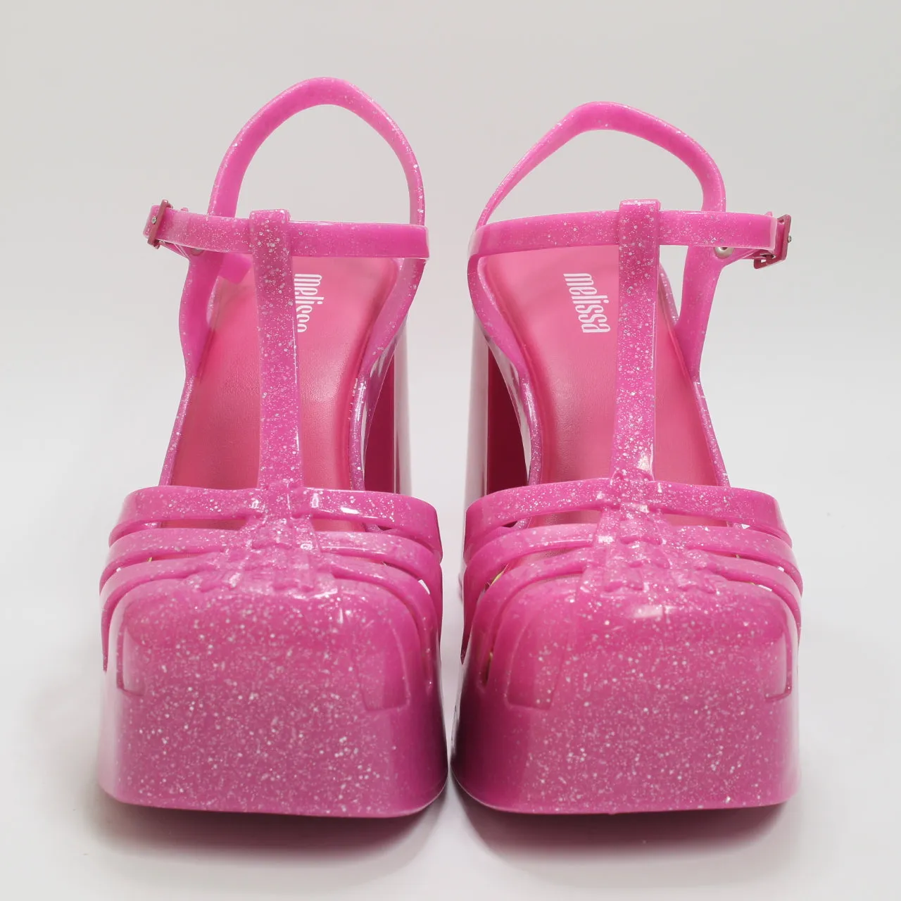 Womens Melissa Party Heels Pink Glitter