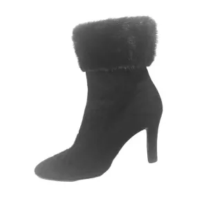 YVES SAINT LAURENT Suede Brown Ankle Boots