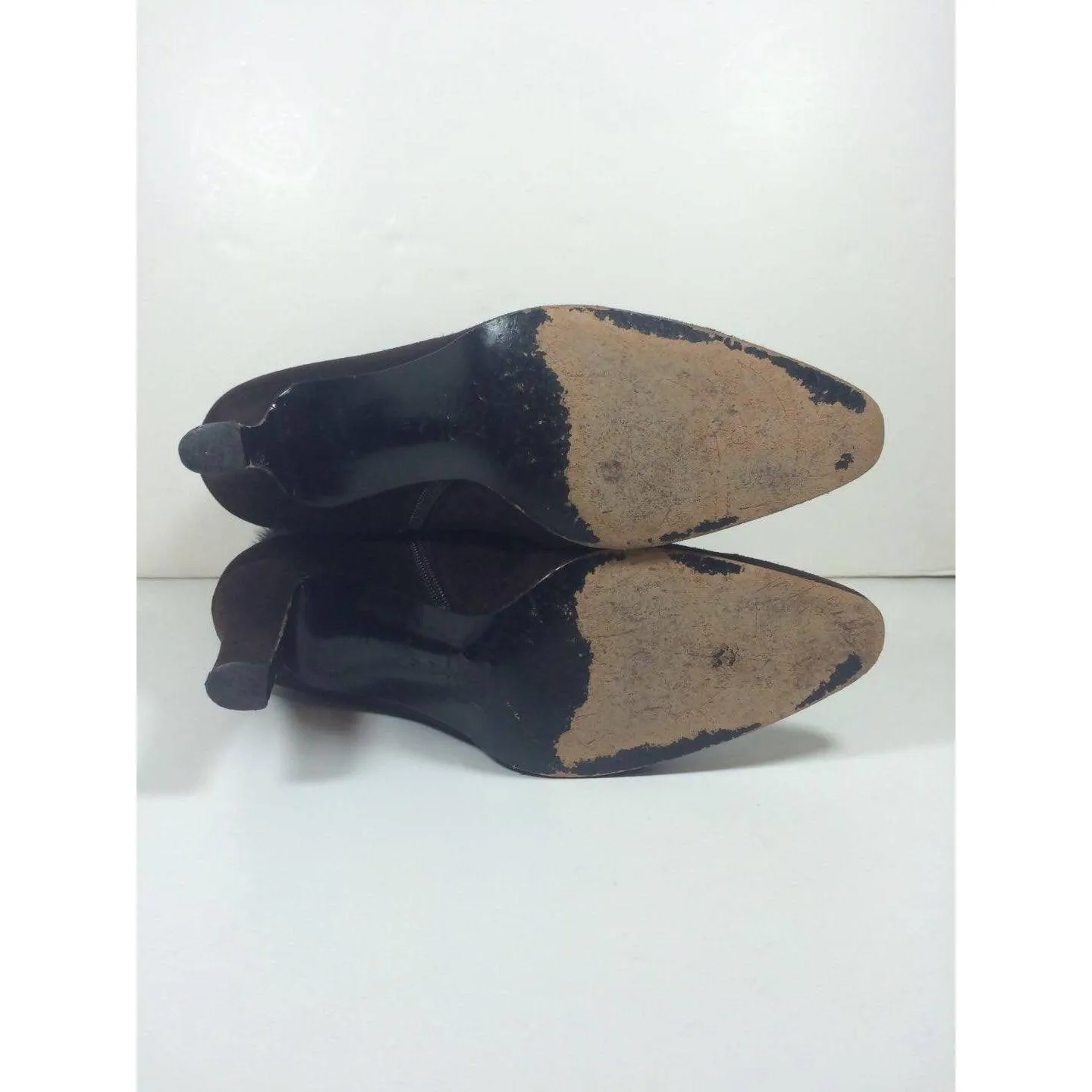 YVES SAINT LAURENT Suede Brown Ankle Boots