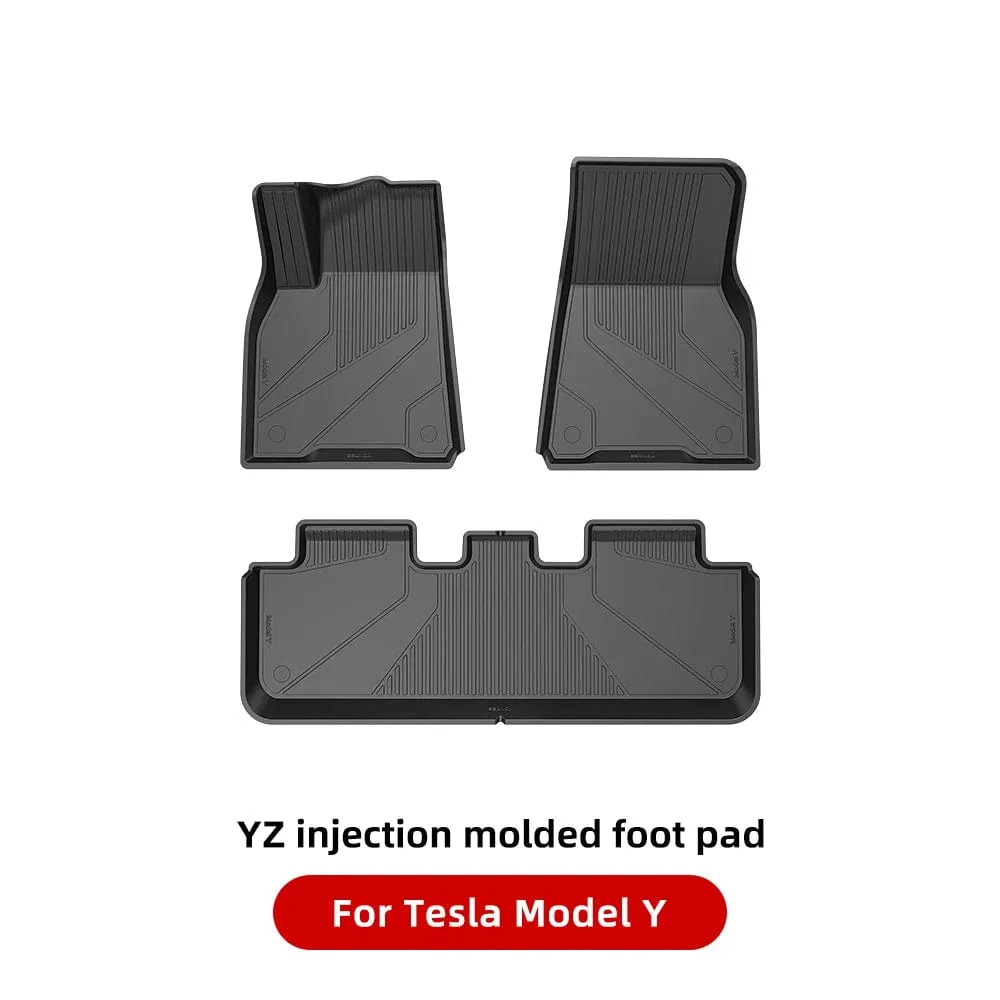 YZ For Tesla Floor Mats Model 3 Y 2021-2023 Car Four Seasons Waterproof Non-slip Floor Mat NEW  TPE Special Car Accessories