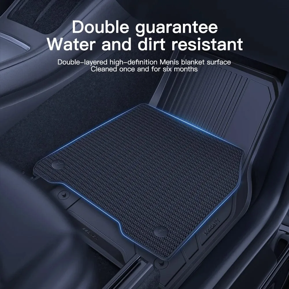 YZ For Tesla Floor Mats Model 3 Y 2021-2023 Car Four Seasons Waterproof Non-slip Floor Mat NEW  TPE Special Car Accessories